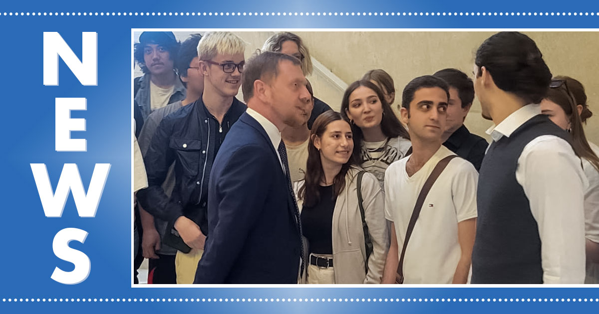 Featured image for “Unsere Studierende treffen den Ministerpräsident Kretschmer im TV-Studio der Hochschule Mittweida”